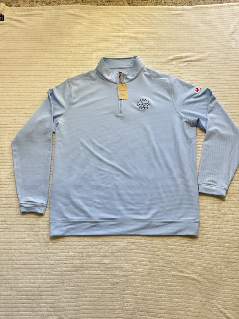 Peter Millar Light Blue Quarter-Zip Performance Pullover